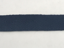 tresband    katoen   22 mm  donker blauw