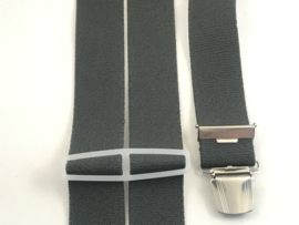 Bretels  zware kwaliteit  (4) clips  donker grijs
