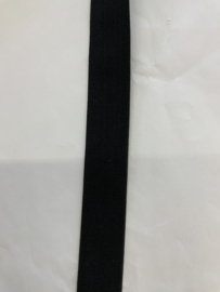 Elastiek uni kleuren 2.5  cm breed extra zachte kwaliteit zwart