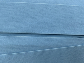 Elastiek uni kleuren 4 cm breed extra zachte kwaliteit oud  blauw