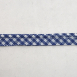 paspelband   geruit    € 1,75  per meter kobalt