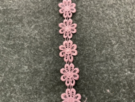 bloemenband  € 2,95 per meter oud roze