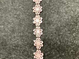 bloemenband  € 2,95 per meter licht roze