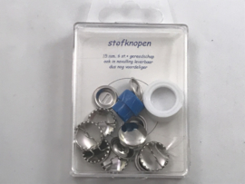 Stofknopen 15 mm 6 stuks in doosje €4,75 per  doosje