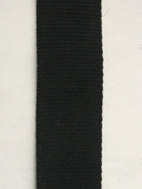 Tassenband katoen 38 mm zwart