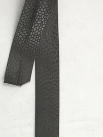 effen slangenprint  biaisband 20 mm  donker bruin  €1,95 per meter