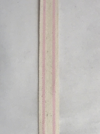 streep      ecru/ licht roze     €1,25