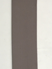 Elastiek uni kleuren 4 cm breed extra zachte kwaliteit  taupe