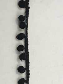 Bolletjes band klein  € 1,25  per meter   zwart