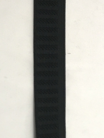 Taille elastiek 2,5 cm  zwart  € 1,75 per meter