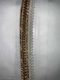 Band goud met wit 20 mm   € 2,95 per meter