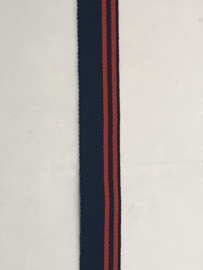 gestreept band      blauw  / rood