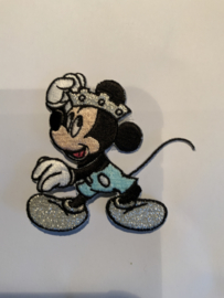 Applicatie Mickey mouse staand met kroon   €4,25 per  stuk