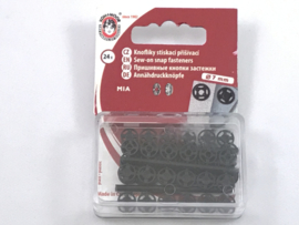 Plastic drukkers 7 mm zwart € 2,95