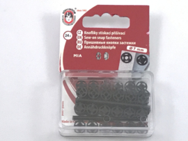 Plastic drukkers 7 mm zwart € 3,50