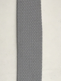 Tassenband katoen 32 mm  licht grijs
