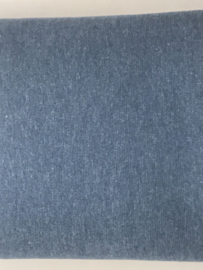 Boordstof katoen 30 en 40 cm hoog  denim gemeleerd