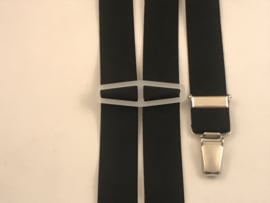 Bretels (4) clips smal 25 mm  zwart