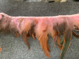 Veren band €11,95 per meter baby roze / bruin