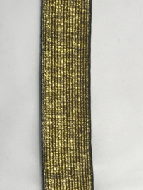 Elastiek  goud/zwart  30 mm  breed € 2,95  per meter