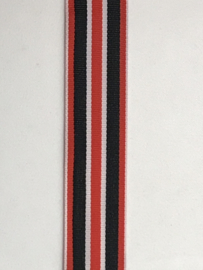 gestreept band      zwart  2x / rood  €1,80 per meter
