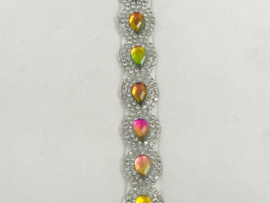 Strass band opstrijkbaar 16mm  breed € 7,95