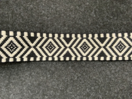 tassenband ,  jacquard polyester 38mm breed.