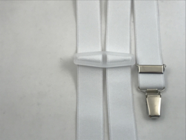 Bretels (4) clips smal 25 mm wit
