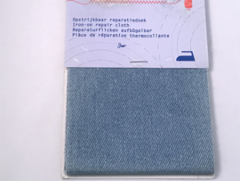 Reparatie doek jeans medium dik  10x40 cm € 3.60 per stuk