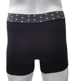 Boxershort zwart met geruite band