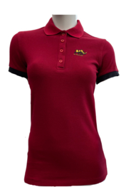 KAET polo dames (bordeaux-donkerblauw)