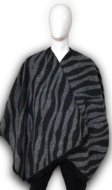 Omslagdoek XL "Zebra" lichtgrijs