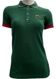 KAET polo dames (groen- rood)