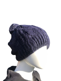 Muts "Pluim soft" donkerblauw