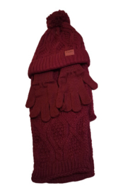 Winterset "Tiener" bordeaux rood