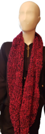 Fijn gehaakte sjaal "Suzan" roze/blauw