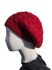 Muts beanie donkerrood