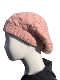 Muts beanie oud roze