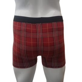 Boxershort ruit motief en effen band, set van 2!