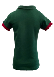 KAET polo meisjes (groen-rood)