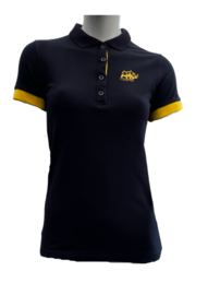 KAET polo dames (donkerblauw-geel)