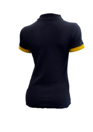 KAET polo dames (donkerblauw-geel)