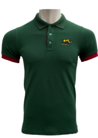 KAET polo heren (groen-rood)