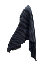 Omslagdoek XL "Zebra" blauw