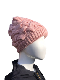 Muts "Beanie luxe" roze