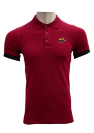 KAET polo heren (bordeaux-donkerblauw)