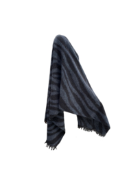 Omslagdoek XL "Zebra" blauw