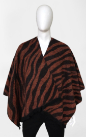 Omslagdoek XL "Zebra" roest kleurig