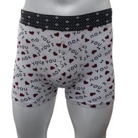 Boxershort, I love You, met geruite band