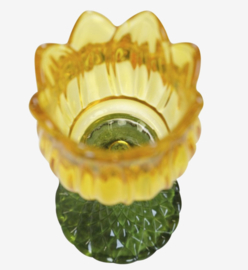 Tulp waxinelichthouder geel Medium
